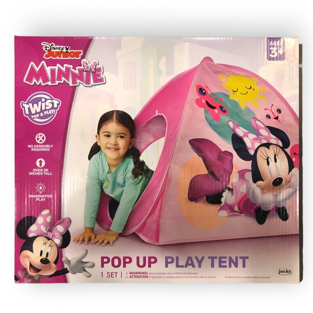 NEW Disney Junior Minnie Mouse Pop Up Play Tent Ages 3+ Kids Tents Beach Camping